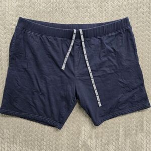 Dude Robe Shorts Mens 2XL/‎ 3XL Navy Blue French Terry Soft Sweat Lounge Wear